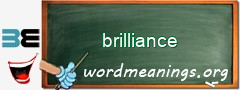 WordMeaning blackboard for brilliance